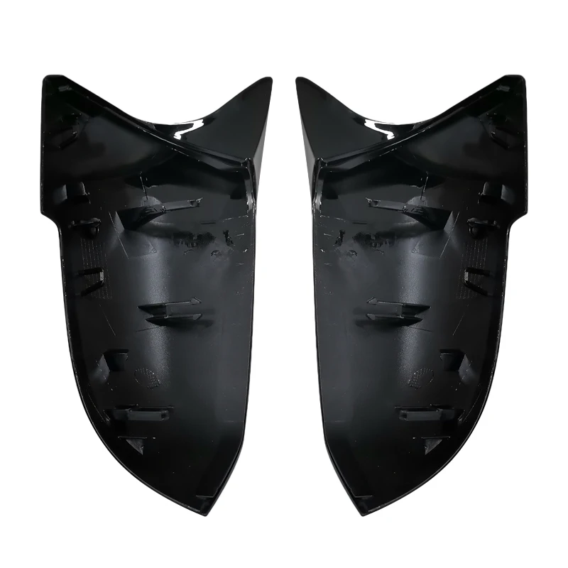 1Pair new Side Rearview Wing Mirror Cover Caps For 1 2 3 4 Series F20 2025 F30 F31 F32 F34 F36 E84 2014 -2018 ABS Gloss Black