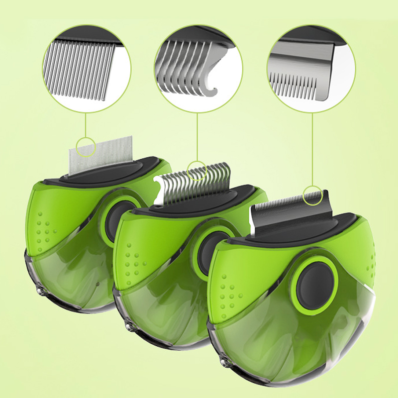 Fenice Three-in-one rotating pet Comb Dog Cat Brush Dematting Comb Tangles Deshedding open knit comb cats and dogs Flea removal