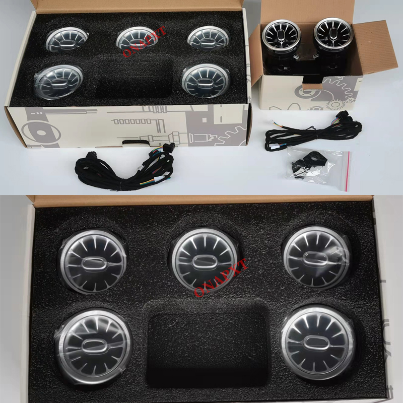Led For Benz AMG A/CLA/GLA/C/GLC/E/S/G Coupe W176 W117 W156 W205 X253 W213 W222 W464 Air Vent Lamp Turbine Nozzle Ambient Light