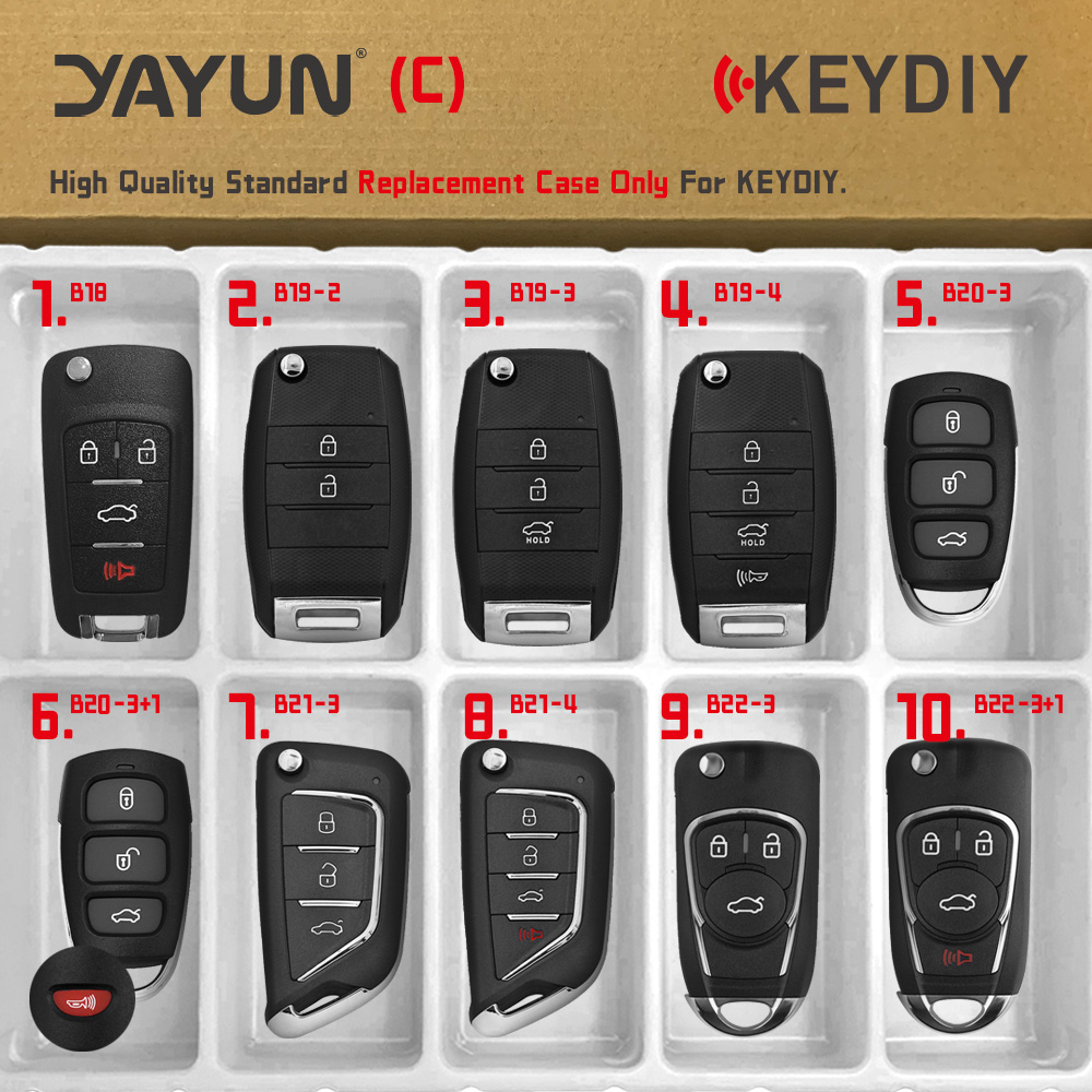YAYUN KEYDIY Remote Key Shell KD MINI Generator new KD900 Programmer B Series DS Style B11 B29 2025 B30 Replacement Case For VVDI JMD