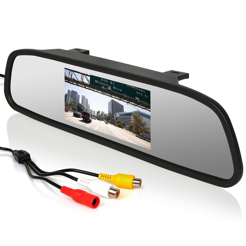 4.3 inch TFT LCD HD 800*480 Screen 2025 Car Mirror Monitor new Reversing Auto Parking Assistance with 2 Video Input Rearview Camera