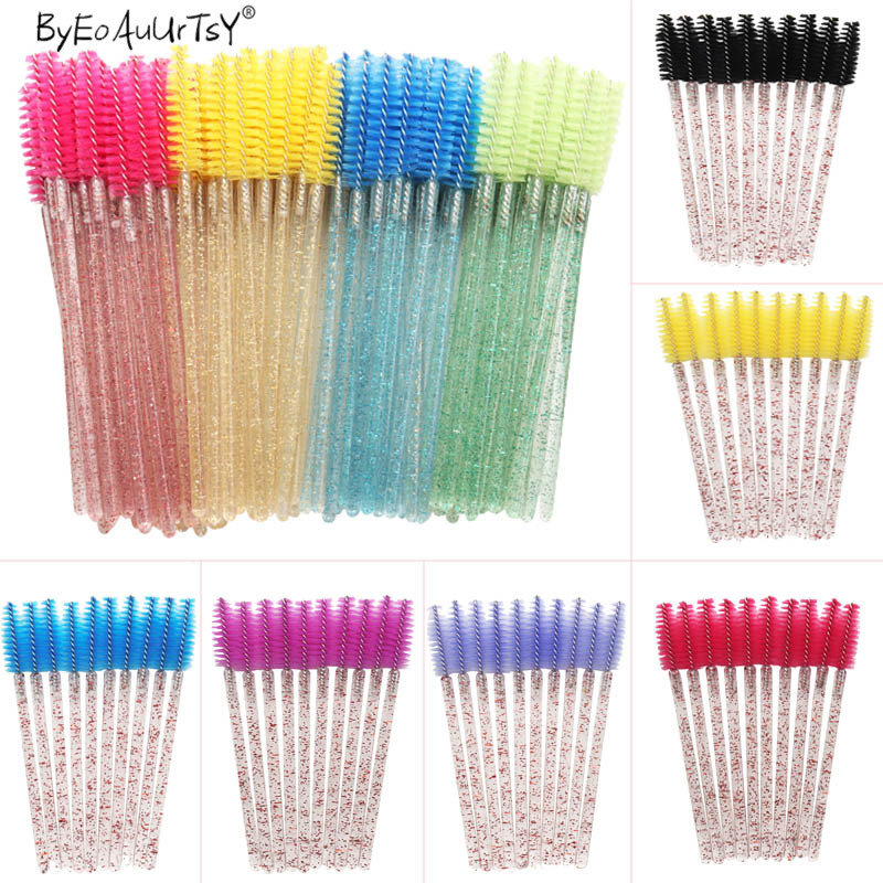 d e Eyelash Makeup Brushes Shiny pcs Disposable Mascara Wands Applicator Spoolers Eye Lashes Cosmetic Brush Tool