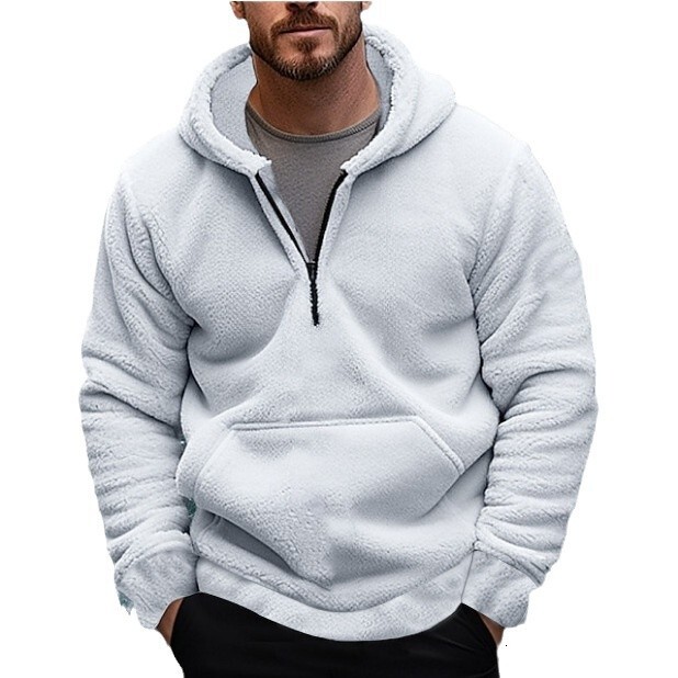 Designer's new autumn and winter casual plus size hooded sweatshirt, men's coral fleece fashionable warm jacket