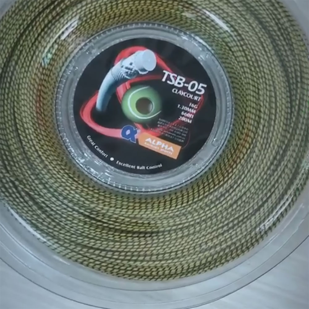 Alpha Tennis String 200m Reels 1.30mm Soft Multifilament String Tennis Racket Ball Net Stringing Claycourt Control Durable