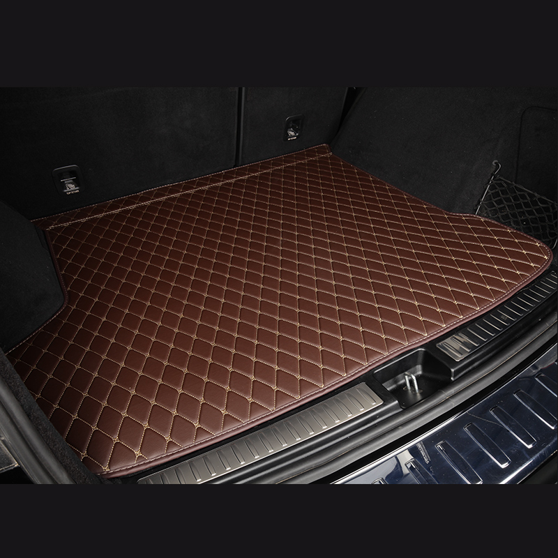 Durable Custom Leather Colorful Car Trunk Boot Mat For Skoda Enyaq iV 2020 2021 2022 2023 Auto Carpet Accessories Interior Parts