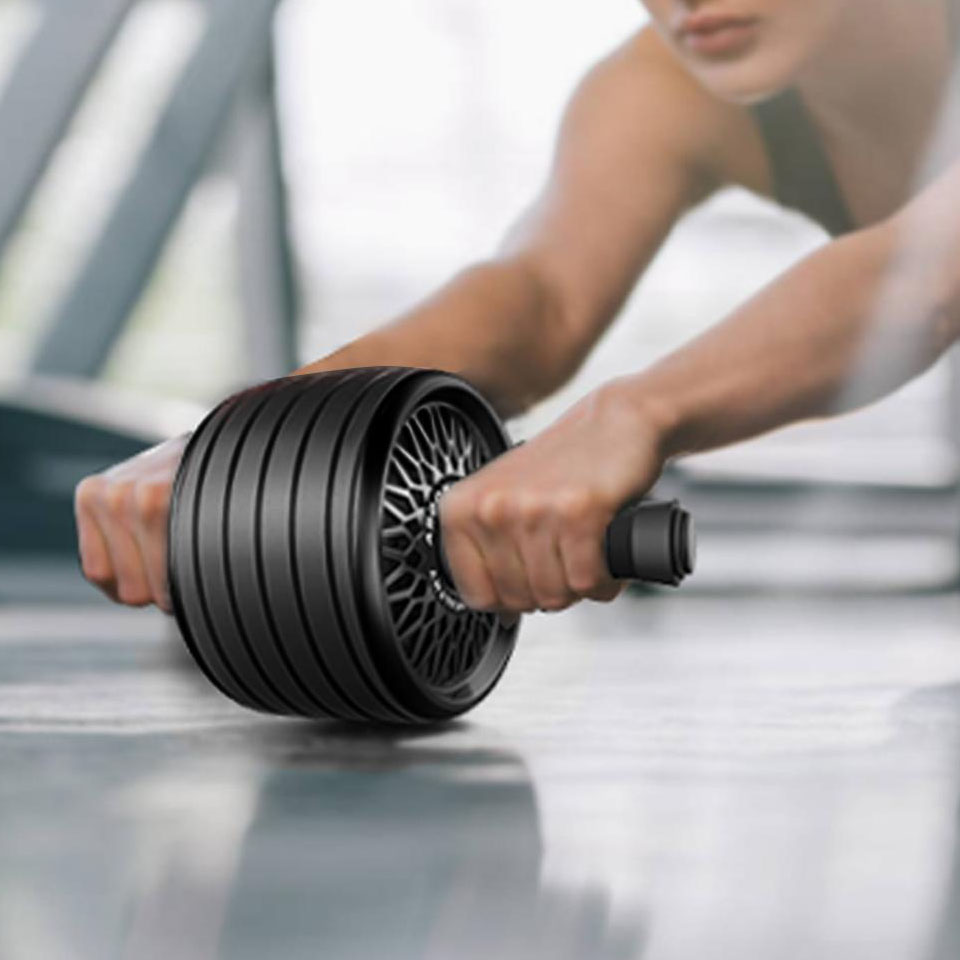 hot sale Power Ab Roller Wheel Muscle Exercise Equipment Wheel Abdominal Wheel Ab Roller For Arm Waist Leg Exercise Tools