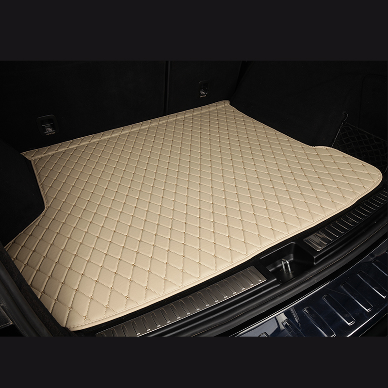 Durable Custom Leather Colorful Car Trunk Boot Mat For Skoda Enyaq iV 2020 2021 2022 2023 Auto Carpet Accessories Interior Parts