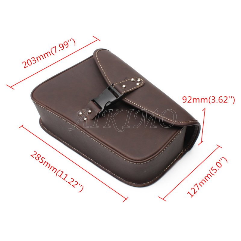 Brown Motorcycle Leather Saddle Bag Luggage Side Tool Bag Universak Fit for Honda Yamaha Suzuki Harley Sportster XL 883 XL1200