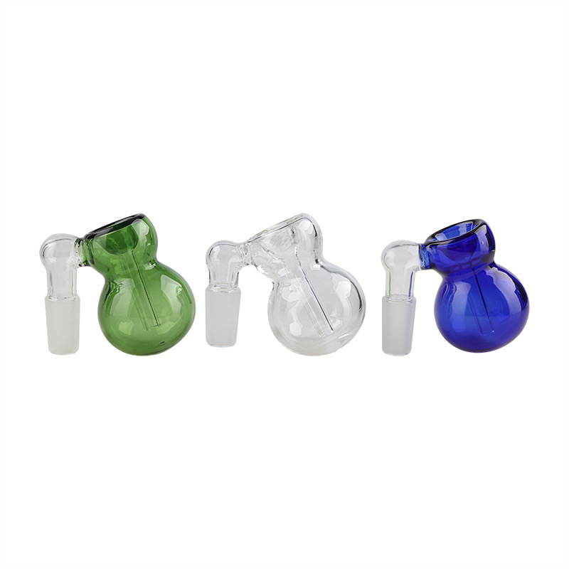 Color Glass Ash Catcher Bowl Bubbler 10mm 14mm 18mm Male Female Calabash Ashcatcher Bowls For Glass Water Bongs Dab Rigs Smoking Pipes