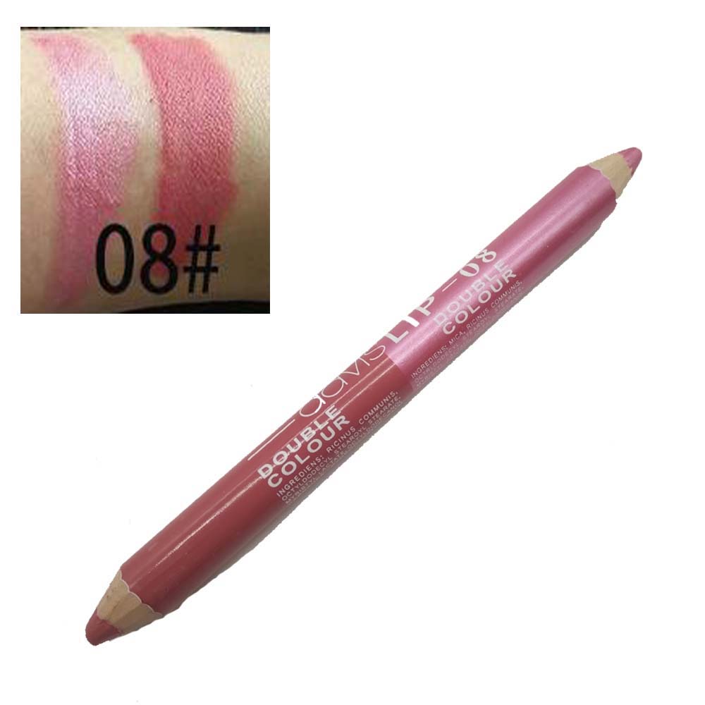 e Pencil HOT Lipliner Double color Nude waterproof Glitter Shimmer Metallic matte Lip Liner beauty lip contour HF