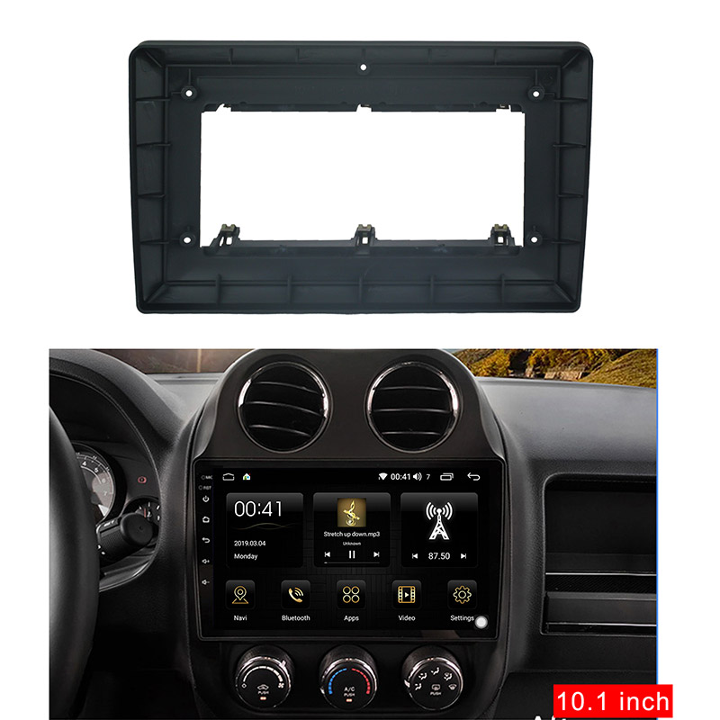 10.1 Inch Car Fascias for JEEP Grand Cherokee COMPASS PATRIOT Double Din Car DVD Frame Adaptor Mount Panel Dash Install Kit