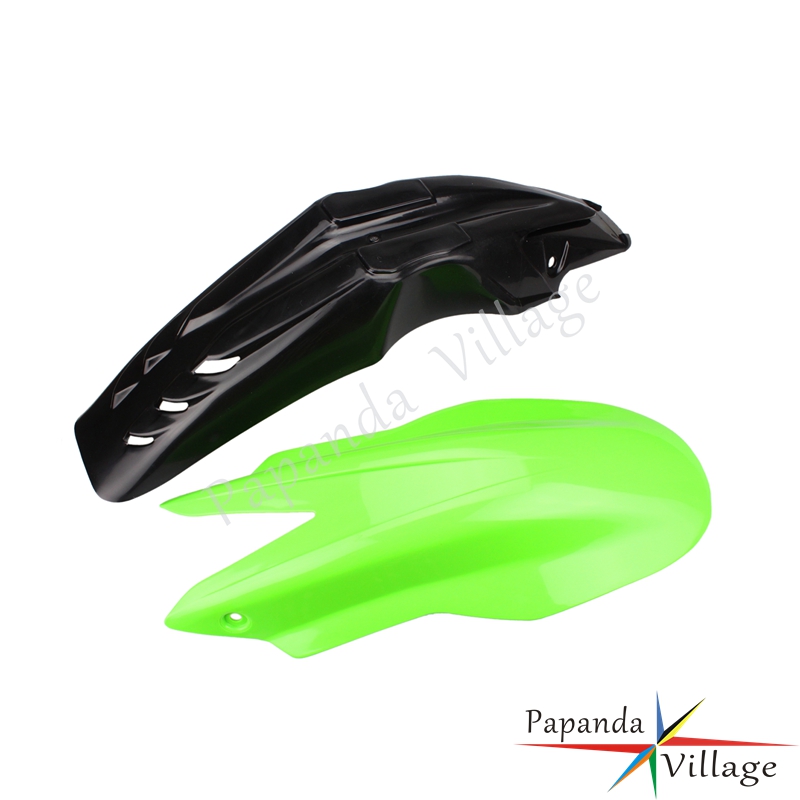 Motorbike Black Green ABS Plastic Universal Front Fender Mudguard Protector Enduro for Kawasaki KX KLX KLR 110 140 250 450