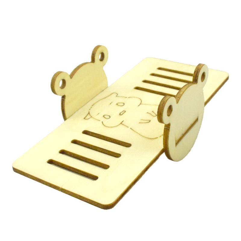 Hamster Maze Wooden Tube Tunnel Cage Seesaw House Swing Small Animals Pet Interactive Play Rest Exercise Toys for Rat Mouse Mice