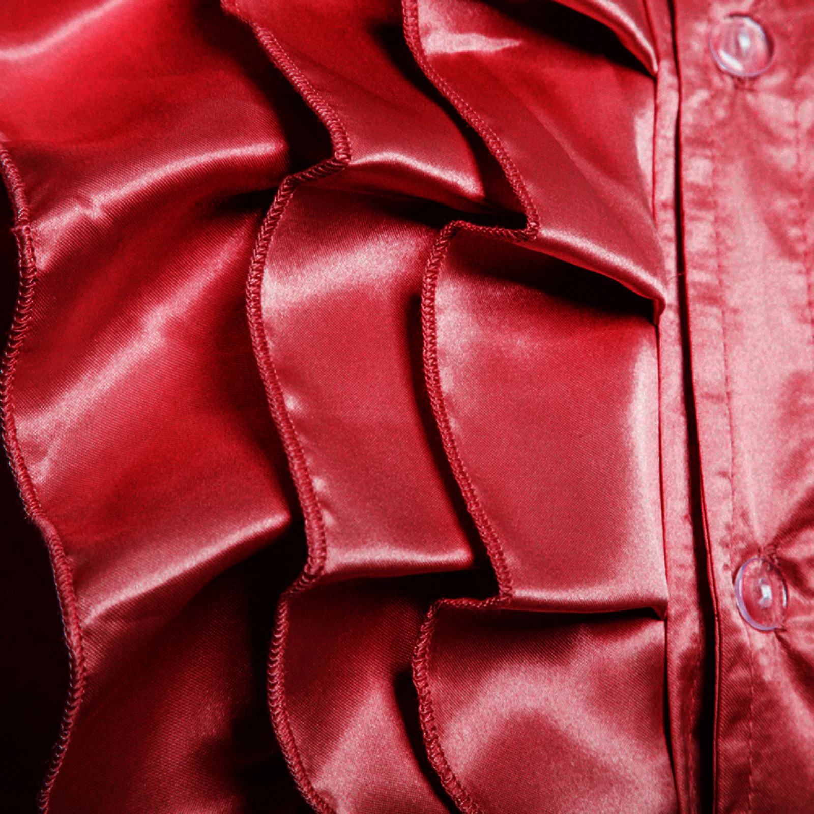 Vintage 70s Frill Ruffle Dress Shirt For Men Vicotorian Costume Top Gothic Punk Retro Tee Faxu Silk Cravat Shirt Halloween 240410