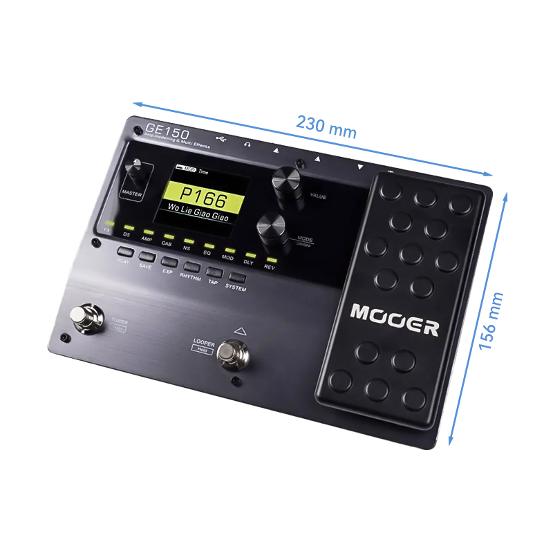 MOOER new GE150 Guitar Pedal Multi-effects Amp OTG Looper 151 Effects Tap 2025 Tempo Guitar Accessories