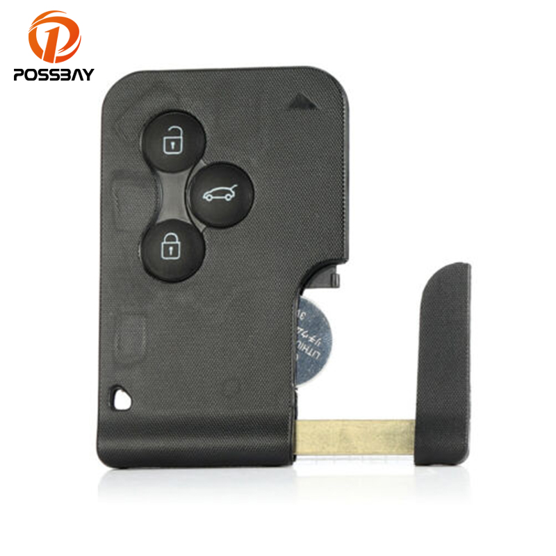 new Auto Black 433mhz Remote Car Key Fob Case 3 Buttons 2025 Smart Ke Card for Renault Megane II Scenic II 2003 2004 2005 2006 2007 2008