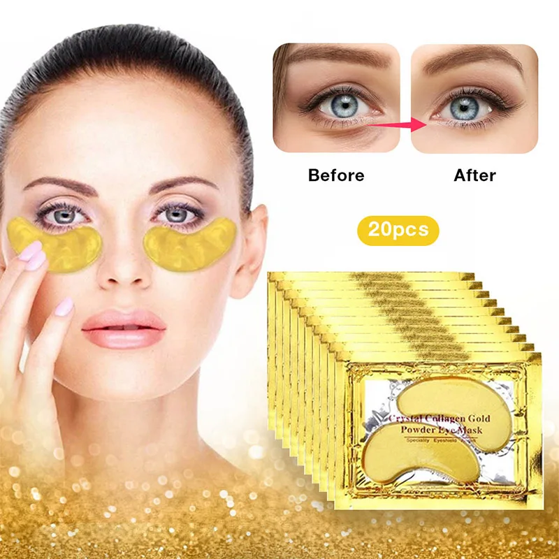 c b Crystal Collagen Eye Gold Mask Face Anti Wrinkle Gel Sleep Eyes Patches Moisturizing Care s