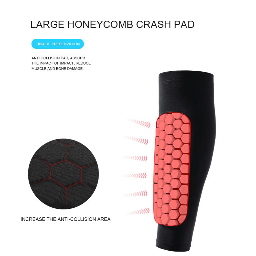 1pc Outdoor Sports Football Basketball Soccer Shin Guard Pads Honeycomb Running Leg Calf Protective Gear Sleeves