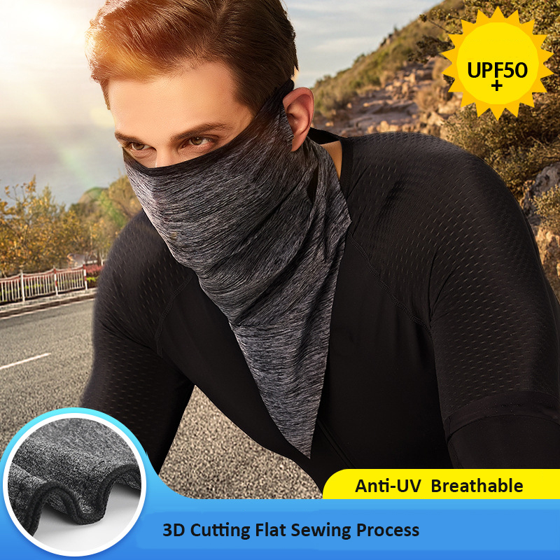 Motorcycle Cycling Face Mask Anti-UV Neck Hood Half Face Breathable Dustproof Headband Triangle Sport Scarf Men Women Windproof