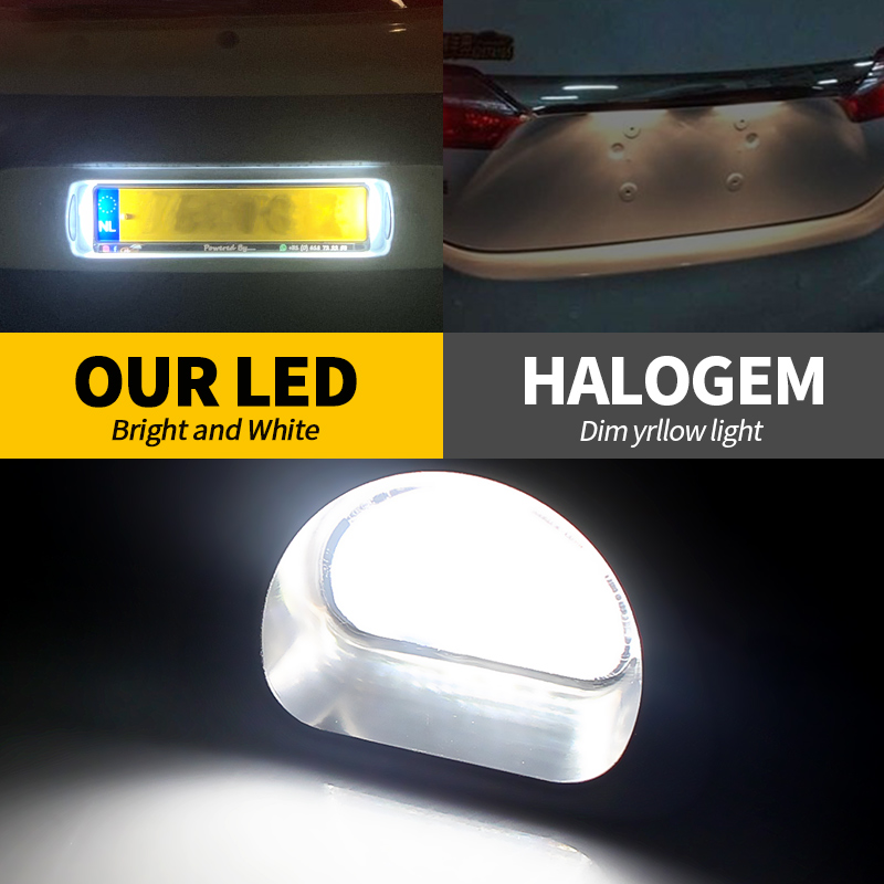 1Pair Car LED license Number Plate Light Lamp Signal Light For Citroen C1 2005-2013 Peugeot 107 2005-2014 singal light
