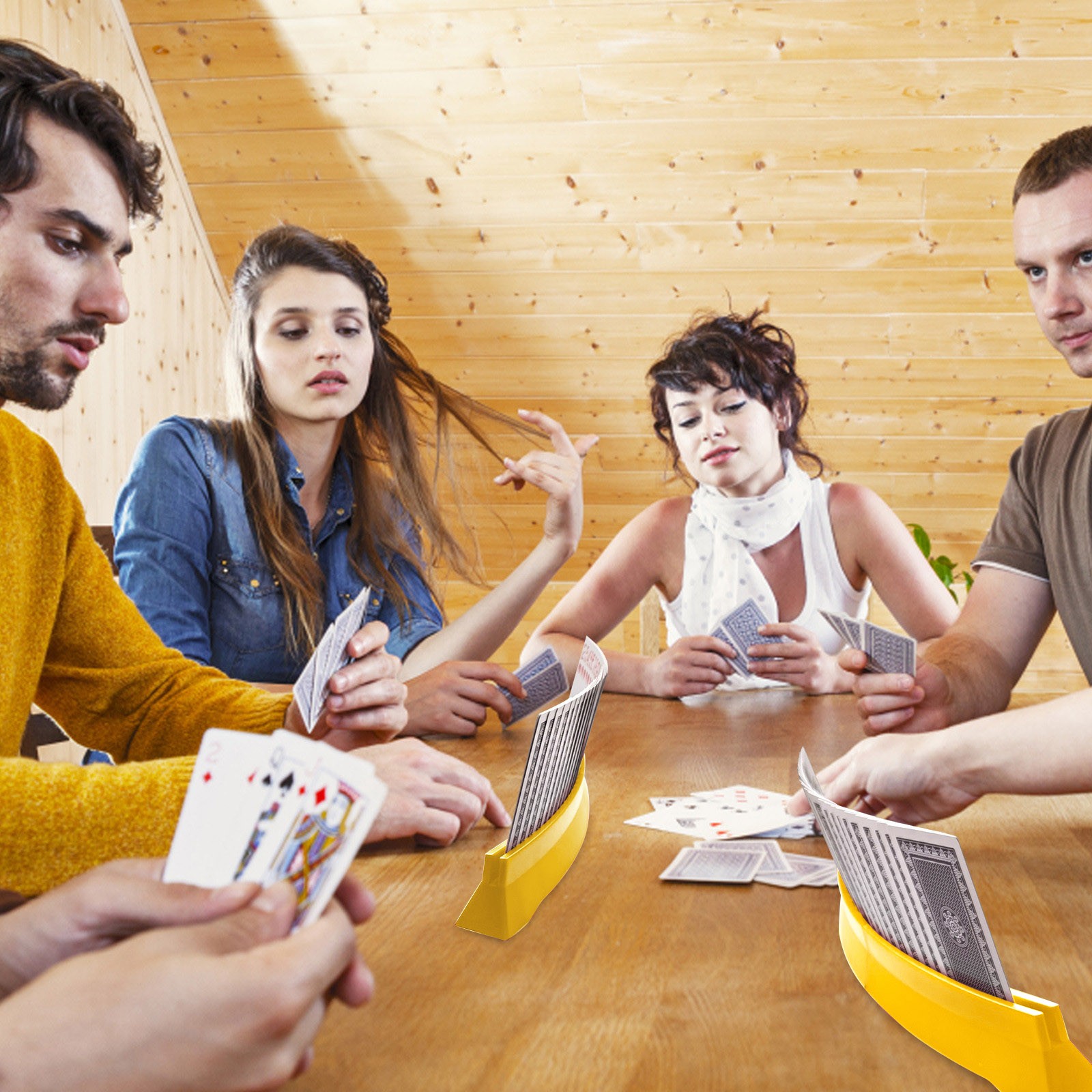 Card Hands- Plastic D Pack Holder Seniors Foldable Playing Card Holders Desktop Clues Ornament home decor for living room