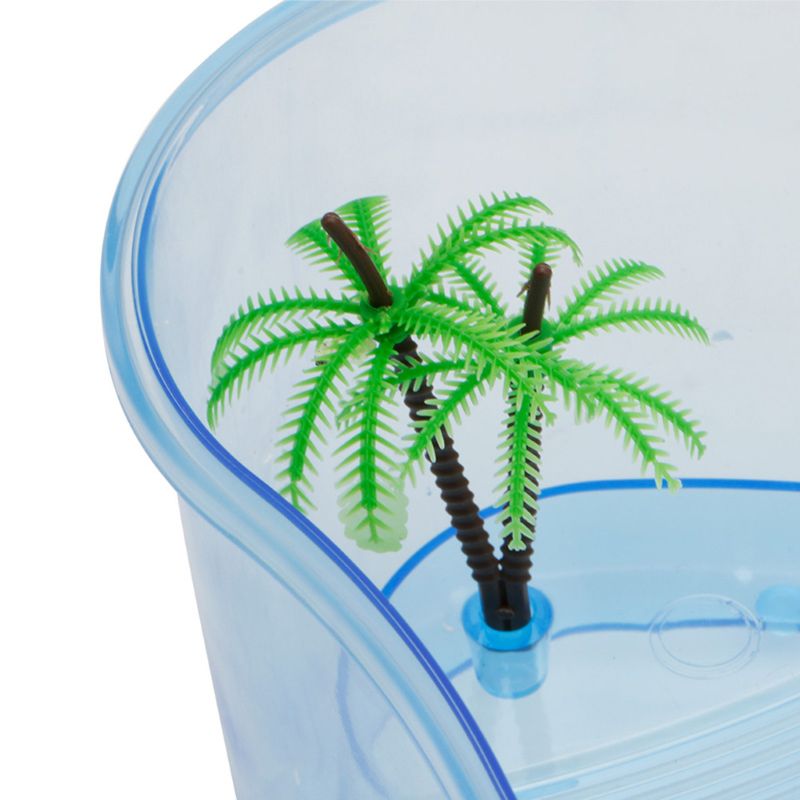 Plastics Terrarium Small Turtles Tanks Aquarium Basking Island with Ramp