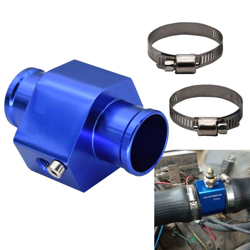 HD 2in1 Car LCD Water Temperature Meter + Oil Pressure Gauge Thermometer 10mm Water Temp Sensor Joint Pipe Radiator Hose Adapter