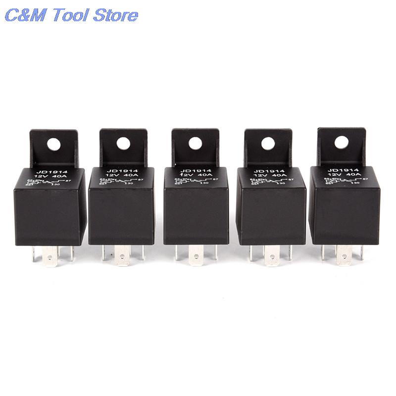 1pc 5 Pin 40A Waterproof Car Relay Long Life Automotive Relays Normally Open DC 12V/24V Relay for Head Light Air Conditioner
