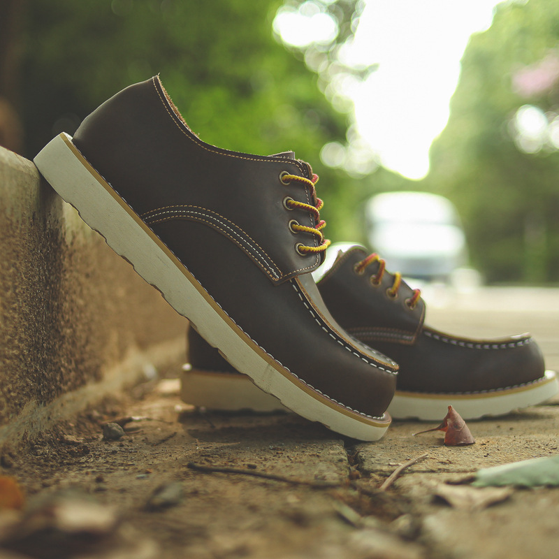 Autumn Winter Handmade High Quality Men Ankle 2025 Boots Vintage British Cow Leather Shoes new Platform Tooling Desert Motorcycle Boots