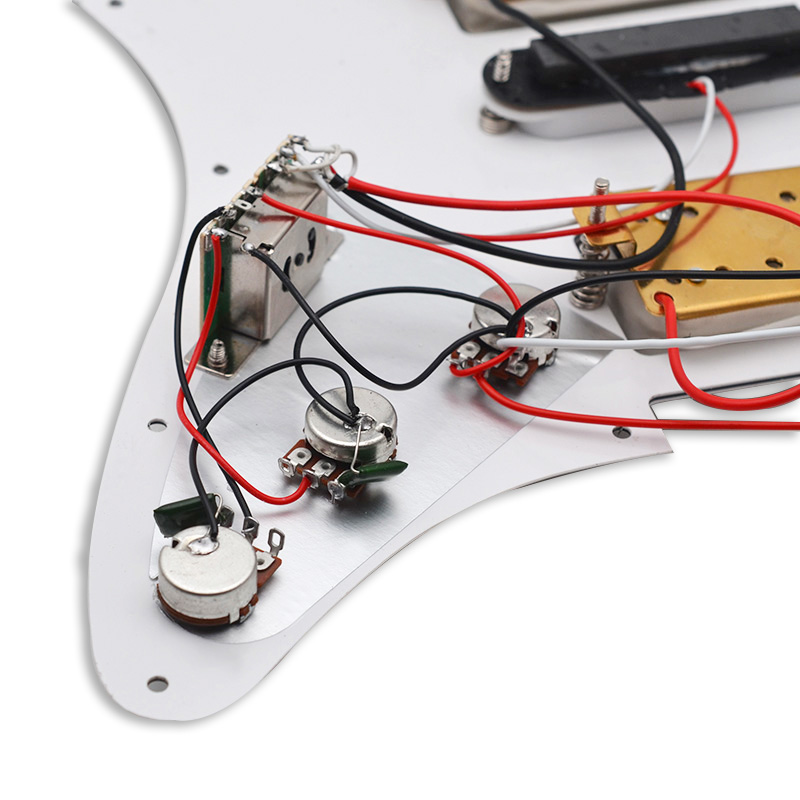 ST Style Electric Guitar Pickguard Electric Guitar Pickguard and Black HSH Loaded Prewired Scratchplate Assembly
