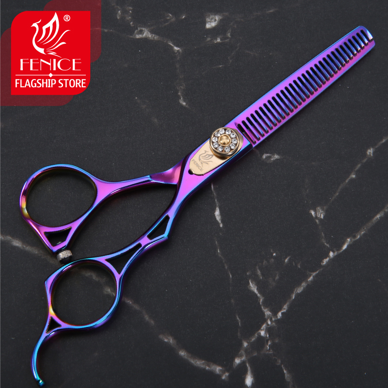 Fenice Japanese High-end 6.0 inch Purple Pet Grooming Thinning Scissors for Dog Grooming Shears thinning rate 25%-30%