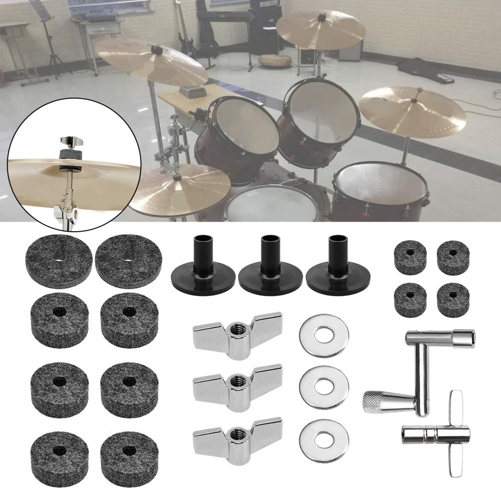 23Pcs/Set Cymbal Felt Pad Anti-Scratch Improve Sound Drum Felts Pad new Cymbal Stand Felts 2025 Drum Washers Sleeves Set Replacement