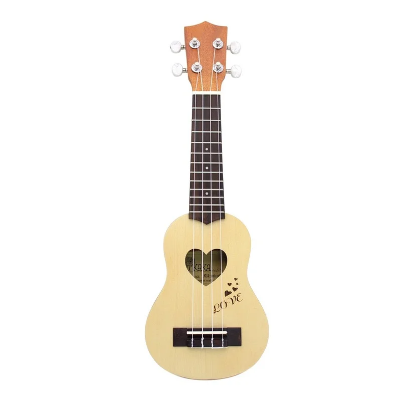 17 Inches Mini Ukulele Light Waist Couple Guitar Uke Sapele Spruce Instrument Ukulele Bag Included Guitar Musical Instruments