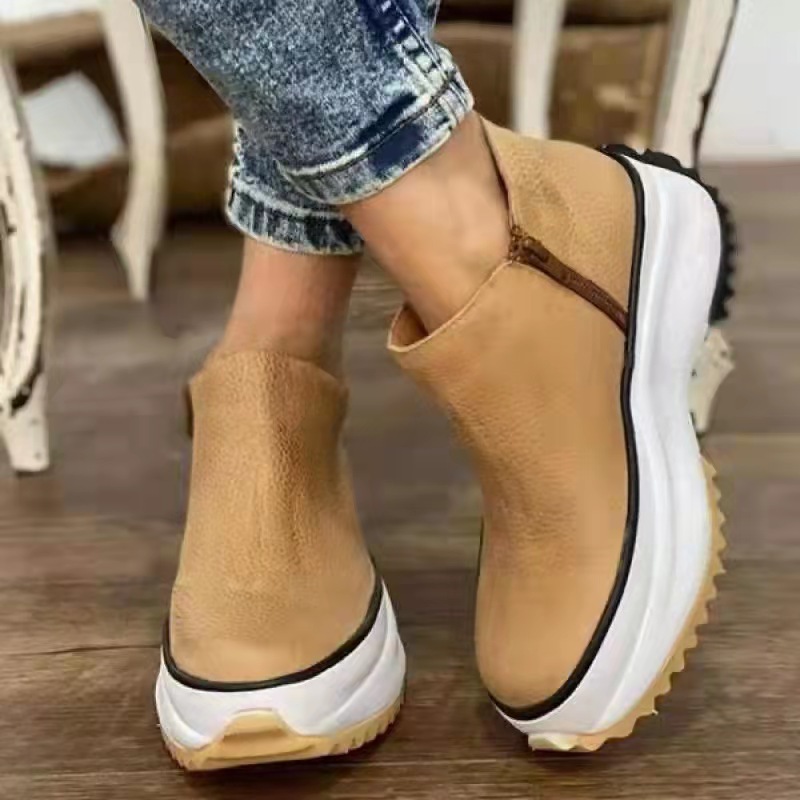 Ankel Boots for Women Platform Shoes Wedges Designer Brand Luxury Women Shoes 2021 Booties Woman Fall Shoes Zapatos De Mujer
