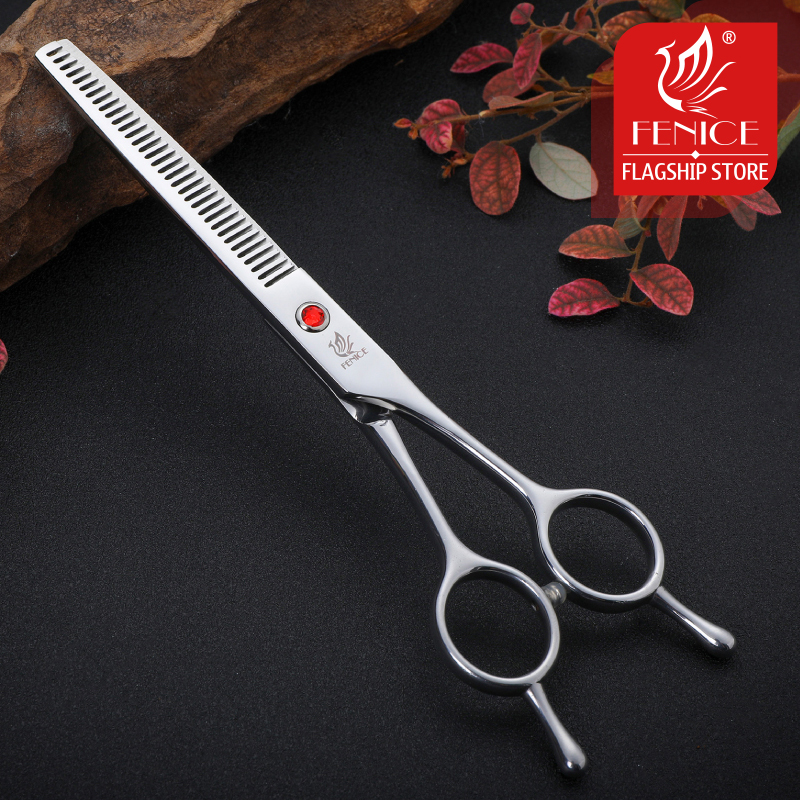 Fenice Dog Scissors 6.5 inch pet dog grooming scissors pet thinning trimming scissors shears for dogs 25-30% rate