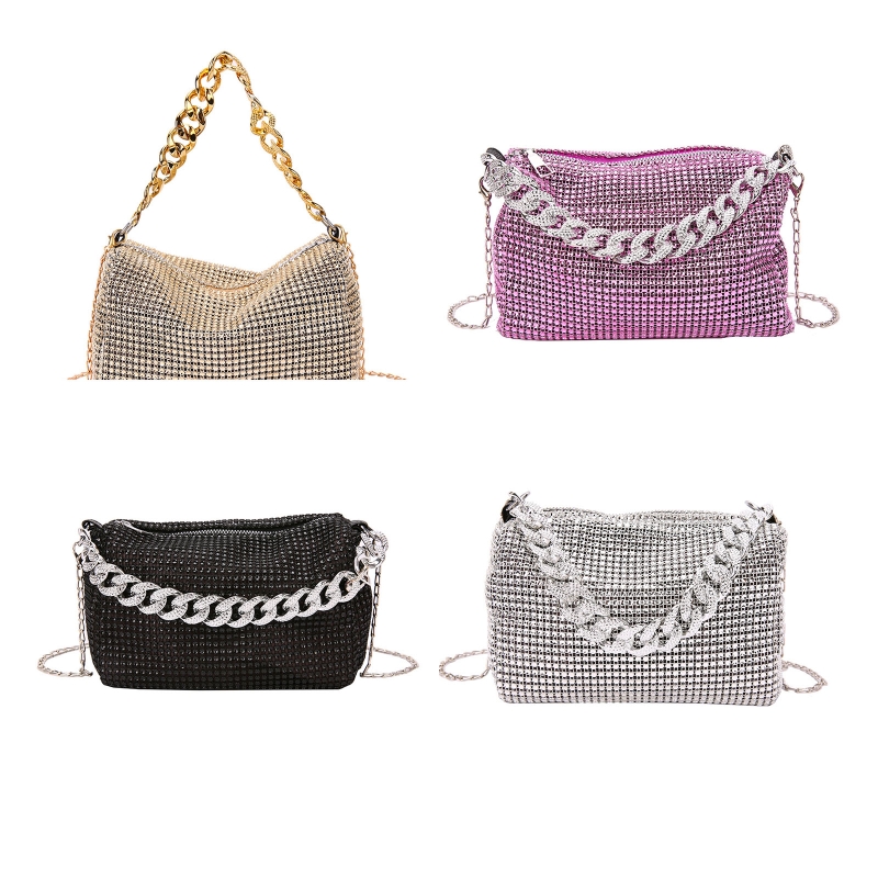 Rhinestone Crossbody Shoulder Handbag Evening Bag for Valentine's Da