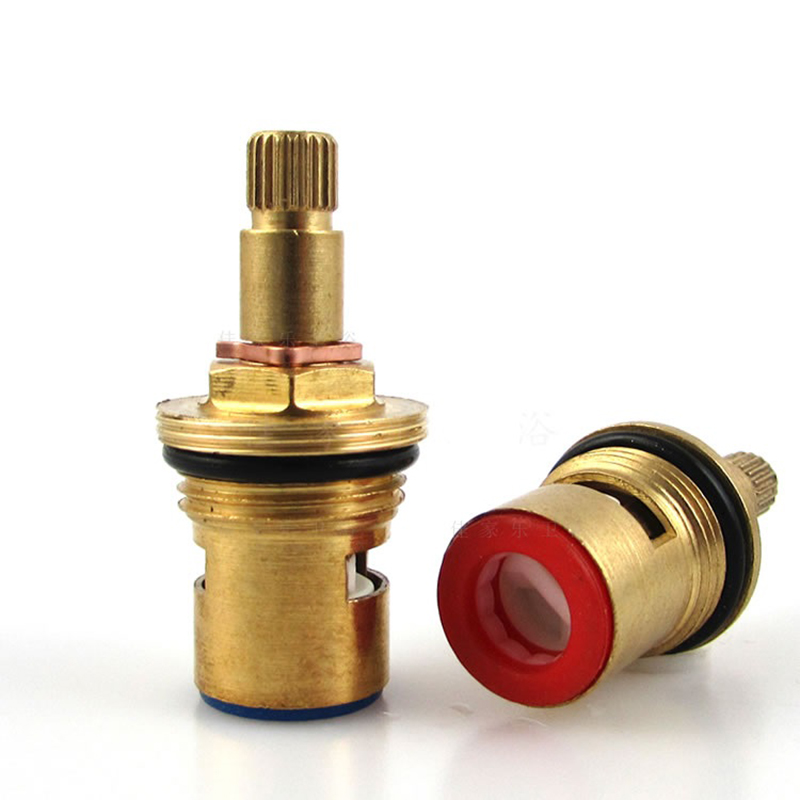 Single OR Double Tooth Faucet Replacement 47 52mm Brass 1/4 Turn G1/2 Ceramic Disc Cartridge Hot or Cold Tap Valve Faucet Spool