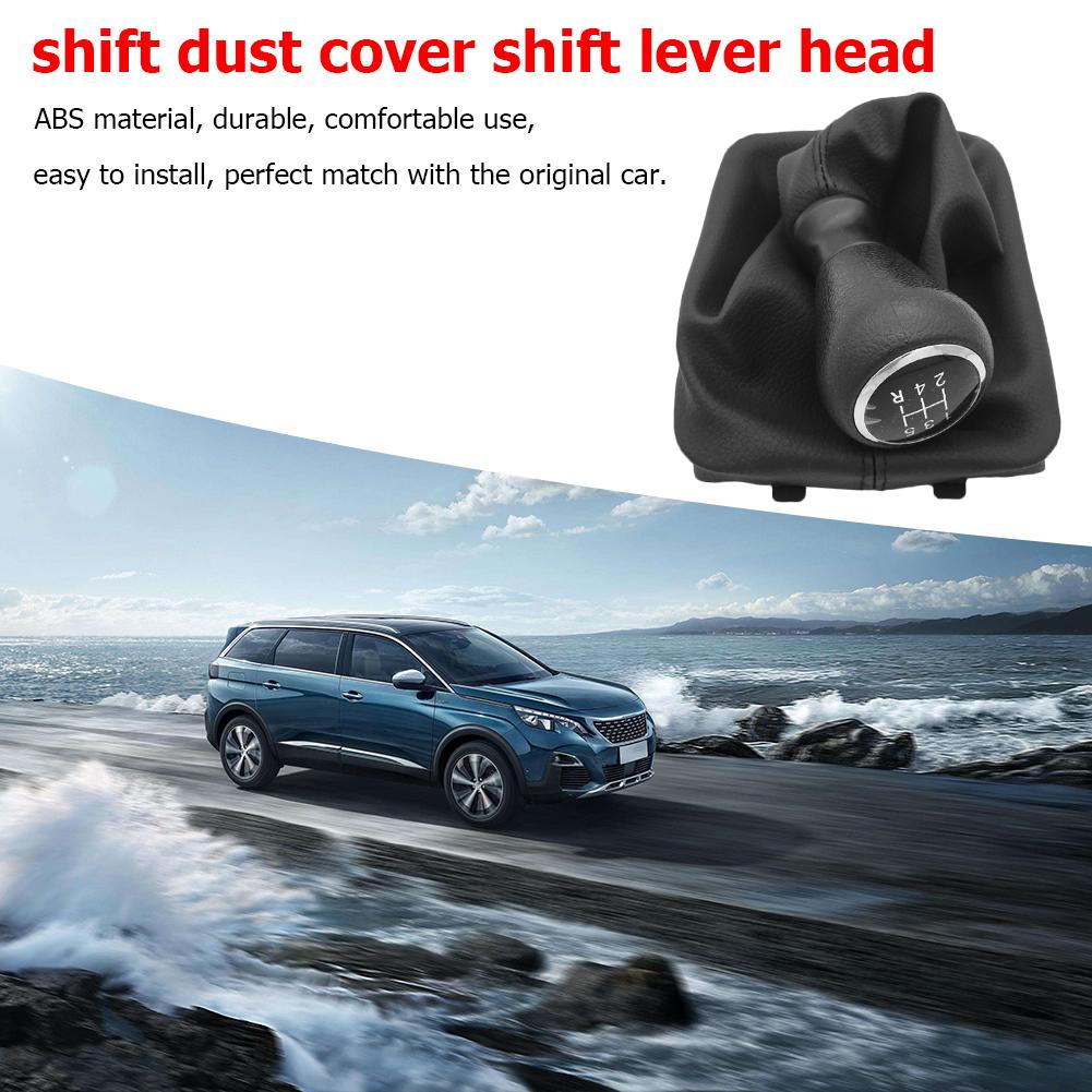 Gearbox new Handle 2025 Cover for Peugeot 206 Parts 5 Speed Gear Shift Knob Shifter Lever Stick Boot Cover