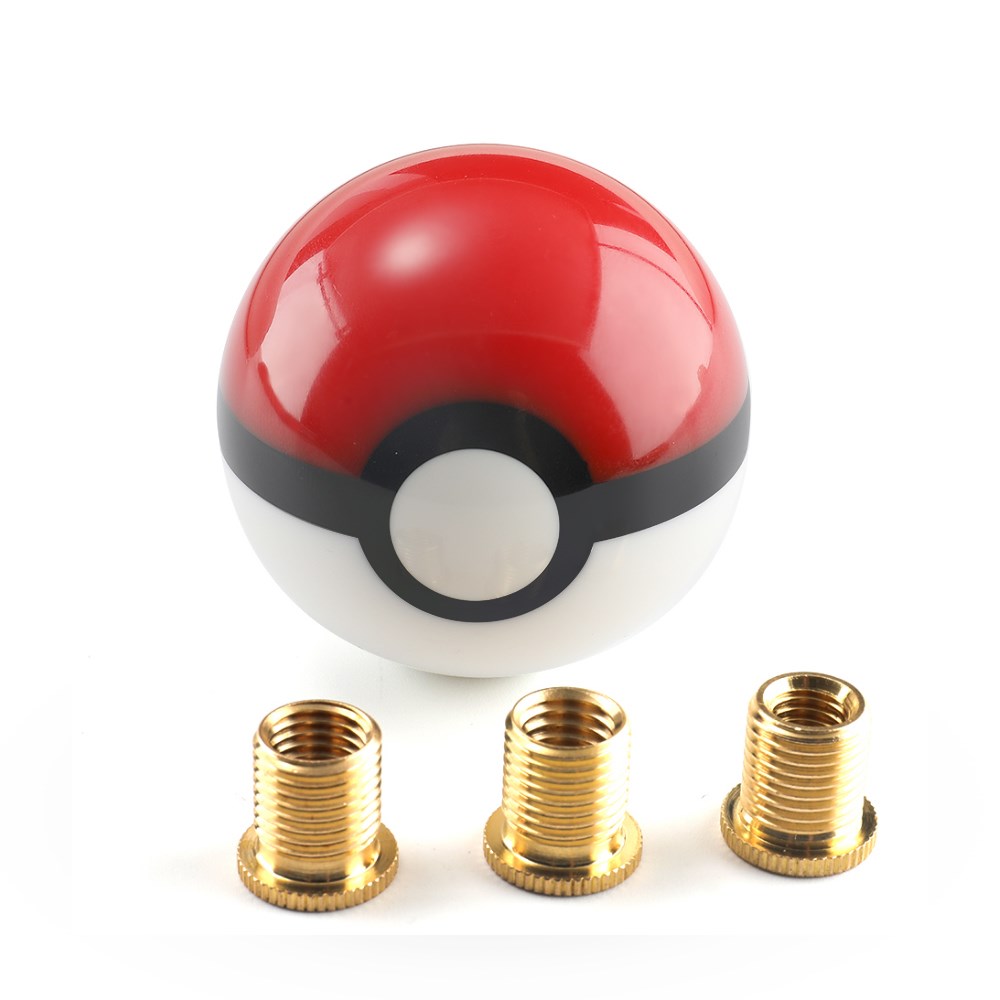 Diameter 54mm PokeBall Racing Round Gear Shift Knob M10X1.5 / M8x1.25 / new M10x1.25 / 2025 M12x1.25 SK-1060