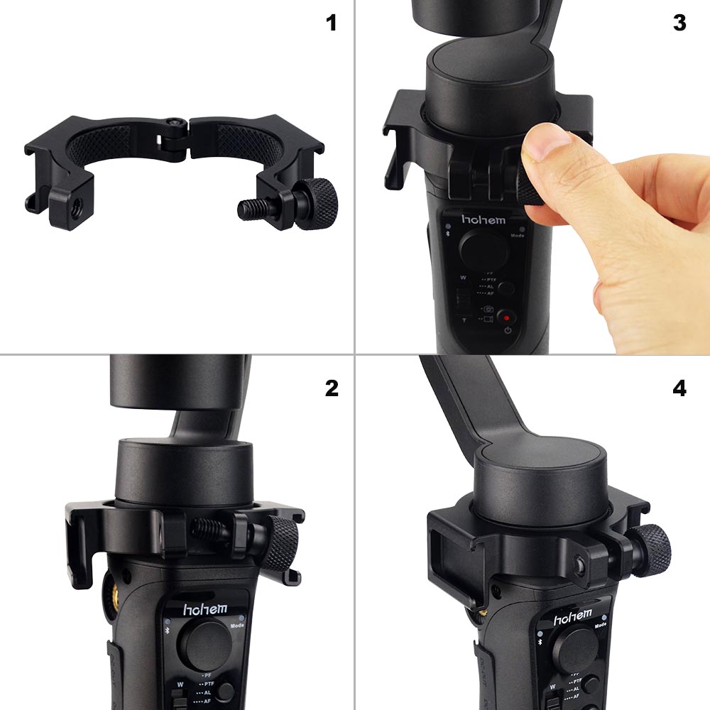 MAGICRIG Cold Shoe Adapter Ring Mount Applied for Mount Microphone LED Video Light Filmmaker Vlog, for Hohem iSteady Mobile/Plus