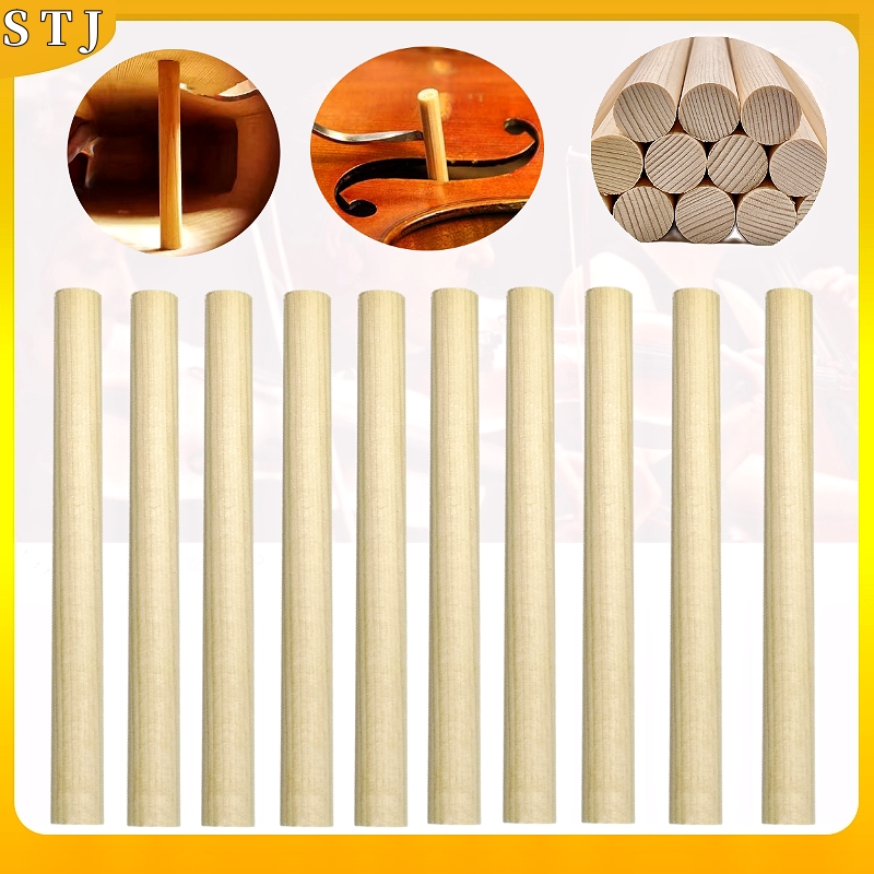 10PCS Cello 4/4 3/4 1/2 1/4 Spruce Wood Column Speaker Sound Post Cello Soundposts Luthier Repair parts