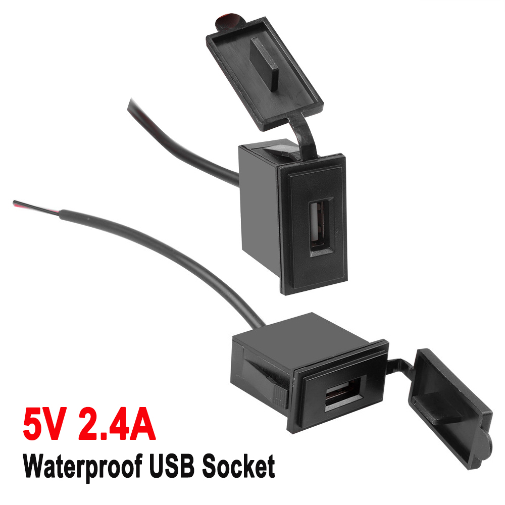 Mini USB Charger Socket 2.4A 12v new For Motorcycle Auto Truck ATV Boat Car RV Bus Waterproof 2025 Power Adapter Outlet For All Phones
