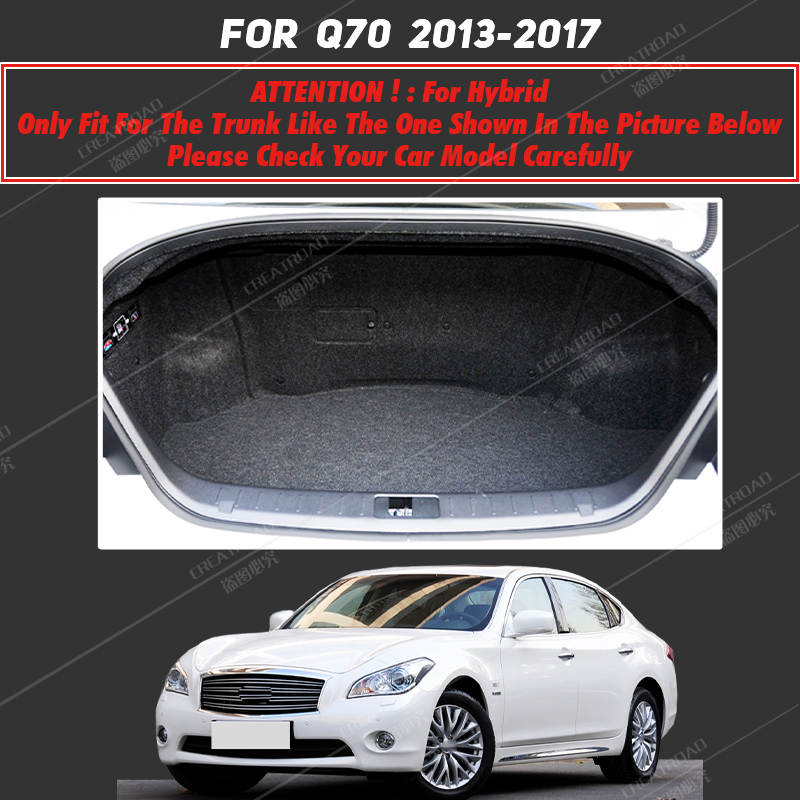 Car trunk mat for new Infiniti Q70L Q70 Hybrid/Non-hybrid 2013 2014 2015 2016 2017 2025 cargo liner carpet interior accessories cover
