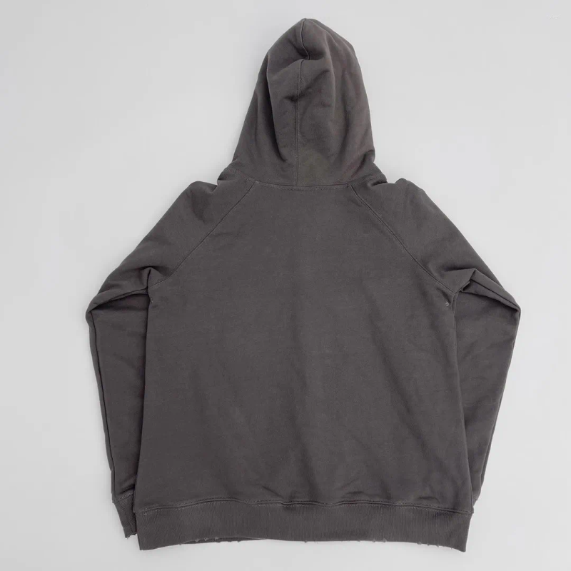 Men's Hoodies Number Nine Skull Embroidered Zipper Coat Damaged Worn Out Hoodie WY919