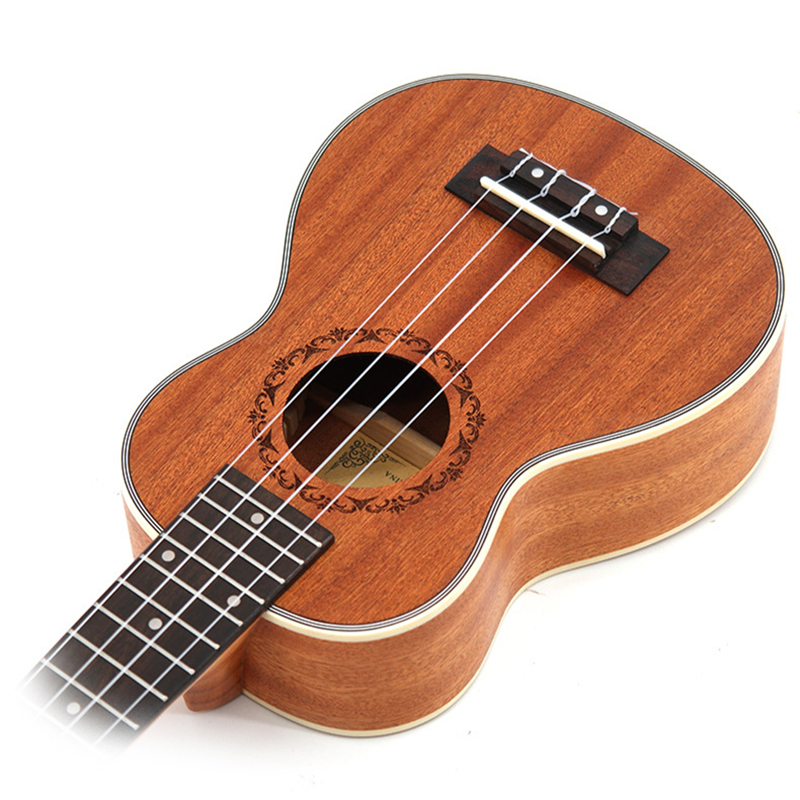 SevenAngel Ukulele MAHOGANY Hawaiian Guitar Rosewood Fretboard 4 Strings Electric Ukulele with Pickup EQ ABS Hemming
