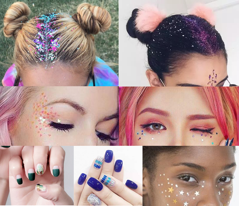 c Pcs set Glitter Powder Body Festival Party Nail Art Face EyeShadow Painting Sequins Decorations Tattoo Roots