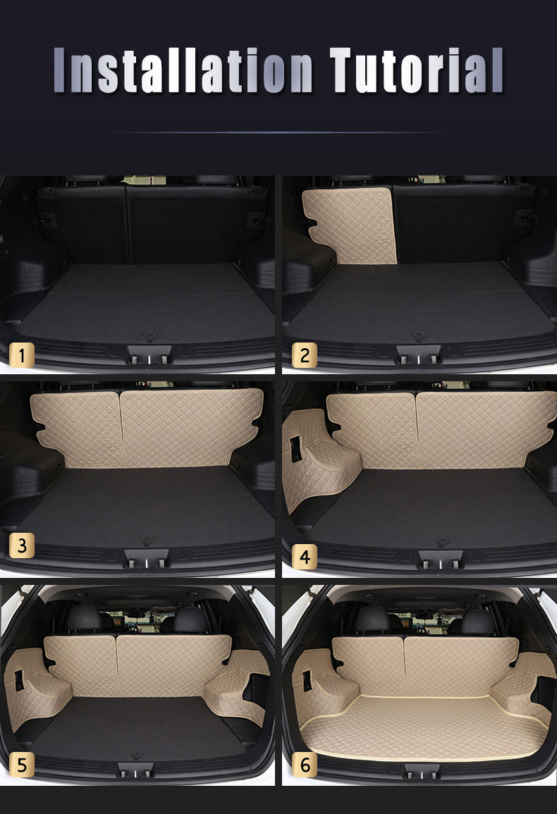 For Chevrolet Captiva 2012 2013 (7 Seats) Car Trunk Mats Back Rear Side new Carpets Auto Parts Styling Rugs 2025 Waterproof Protective