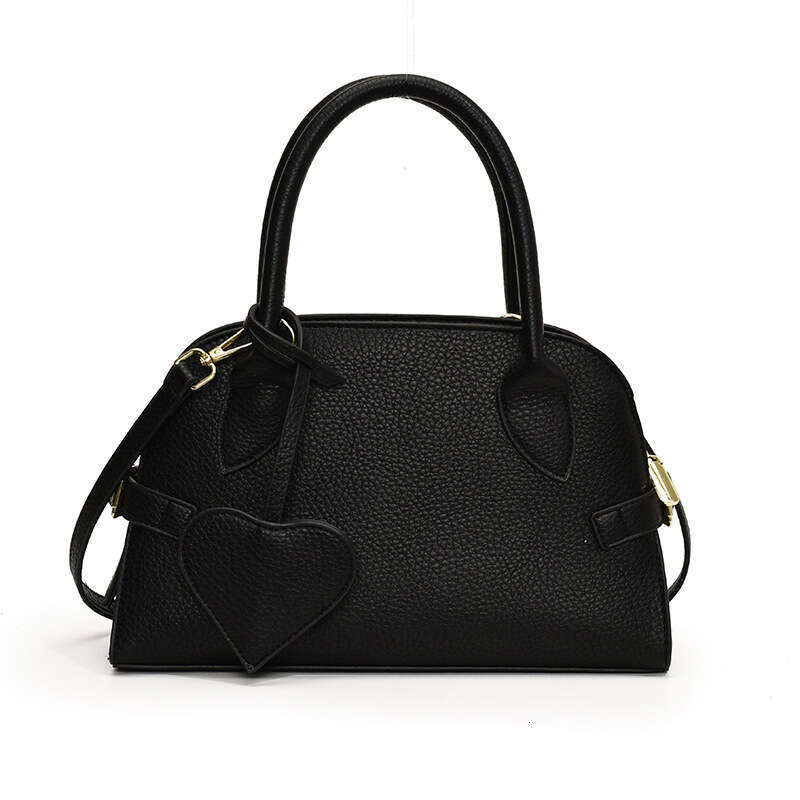 Advanced Lychee Pattern Handheld Half Round for Women 2024 New, Niche Korean Edition Trendy Single Shoulder Crossbody Bag