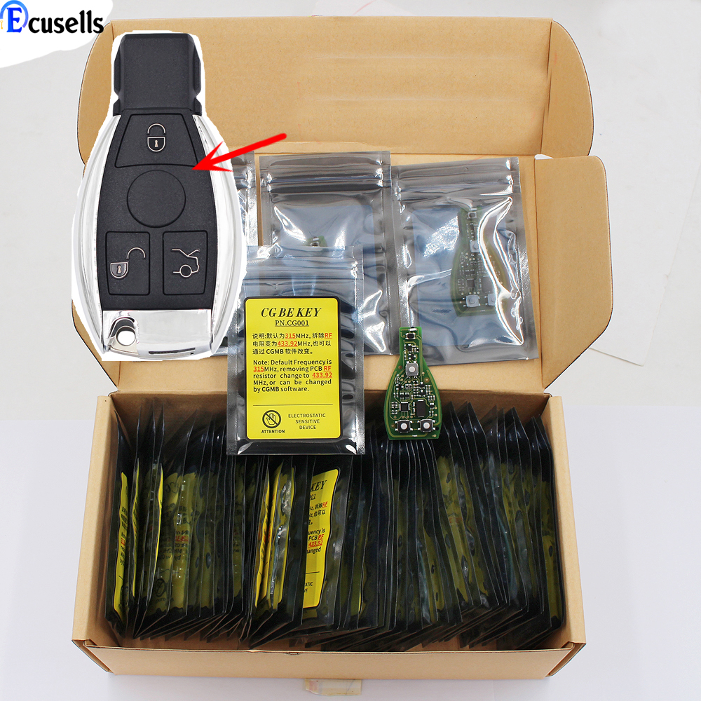 Original CGDI MB CG new 2025 BE Key 3 buttons 315MHZ/433Mhz Get 1 Free Token For CGMB For Benz