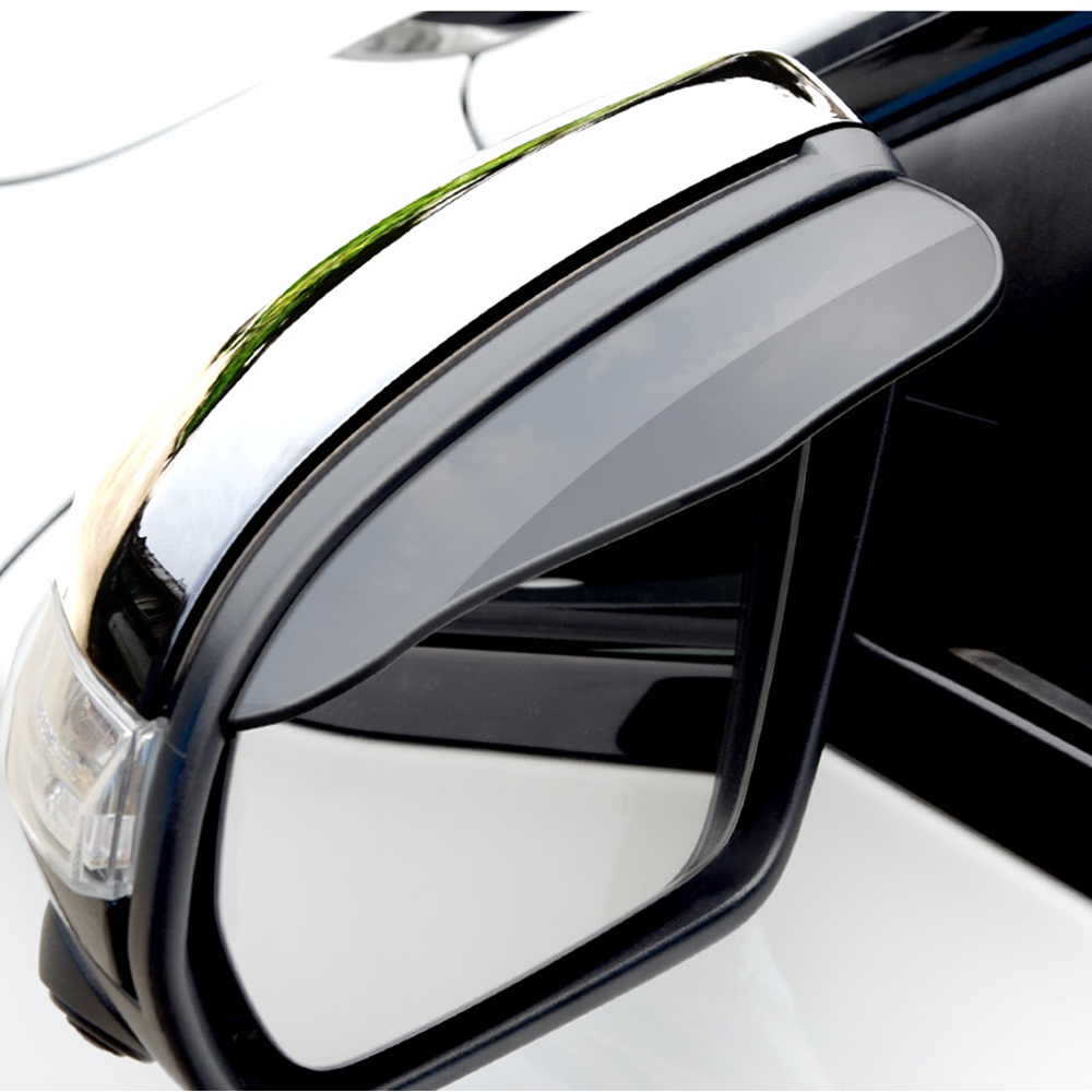 2X Car Door Side Rear View Wing Mirror Rain Visor Board Snow Guard Weather Shield Sun Shade Cover Rearview Universal Accessories